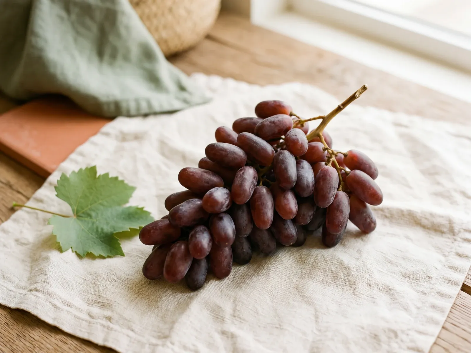 Egyptian Flame seedless grapes, brown-red colour