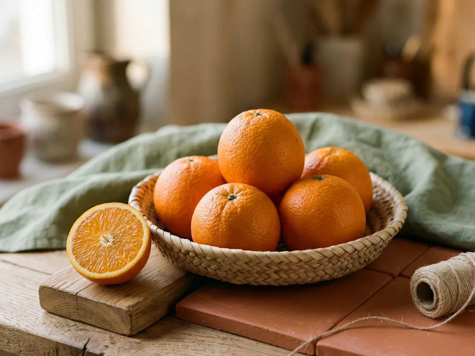 Egyptian Baladi oranges, traditional variety with deep colour