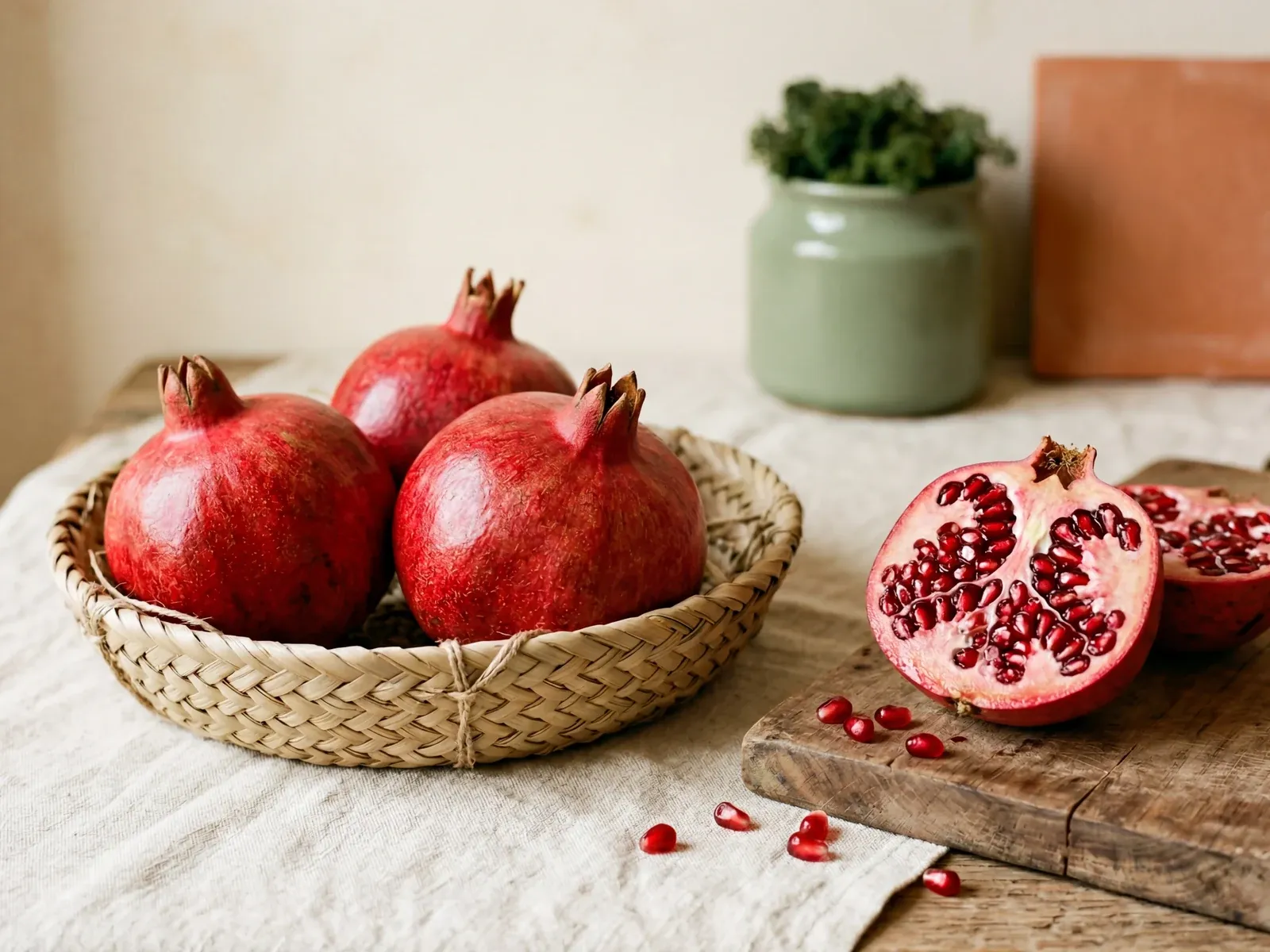 Egyptian Wonderful pomegranate, deep red skin